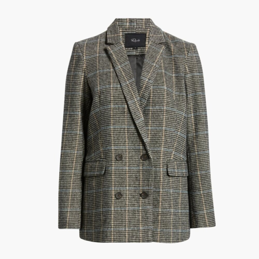 New Rails Cody Houndstooth Check Double Breasted … - image 5